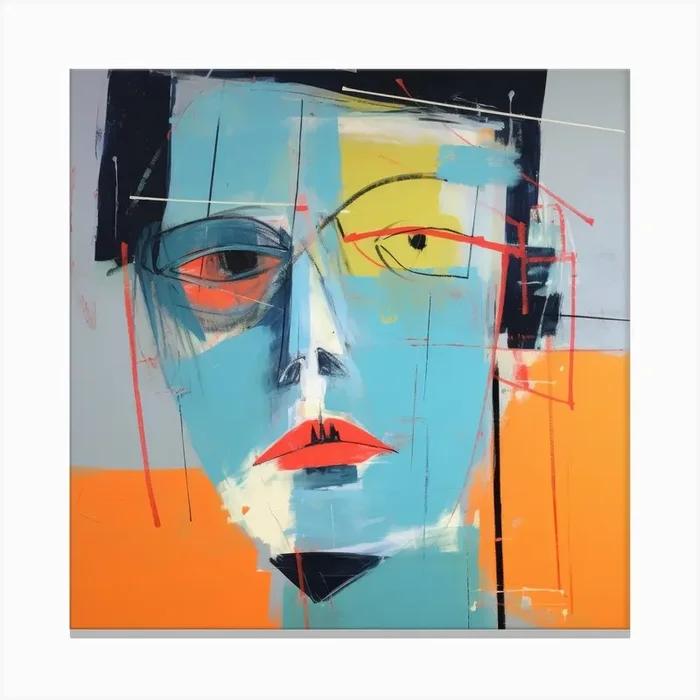 Human Faces Abstract Collection Hfc 12 Canvas Print by Irena Orlov