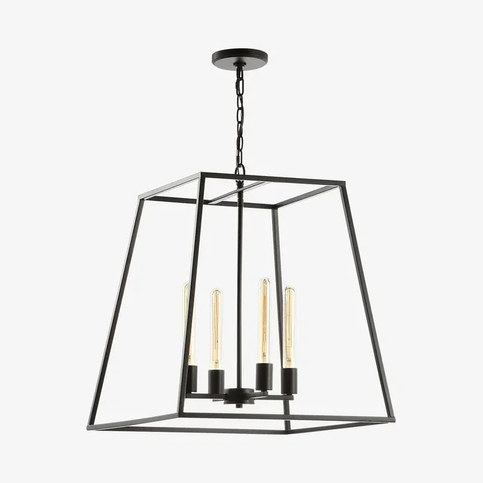 Hutson 4-Light Modern AngLED LED Pendant Lamp – Oil Rubbed Bronze – Iron by JONATHAN Y