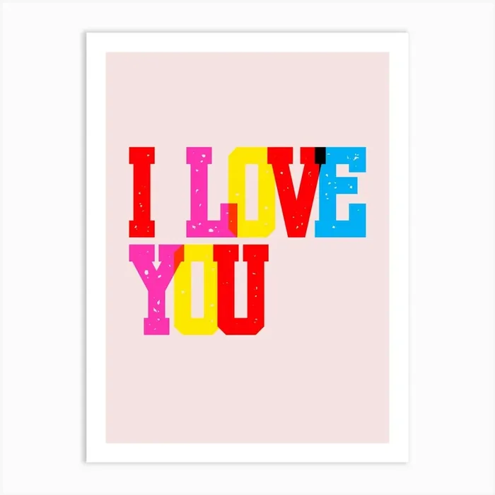 I Love You Art PrintA by amalart