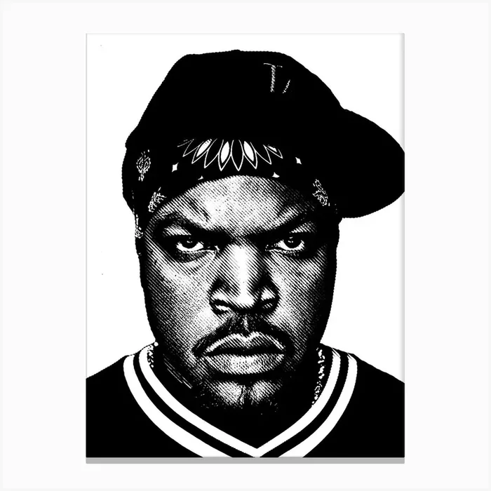 Ice Cube Line illustration 2 Canvas PrintAB by Andika Bahtiar