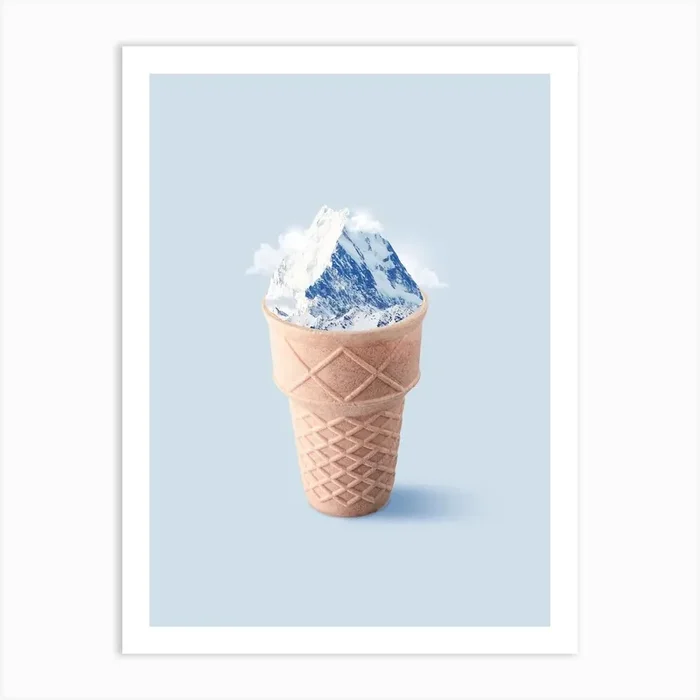 Ice Ice Ice Cream Art Print by 360brain