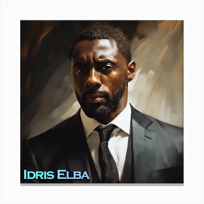 Idris Elba 3 Canvas Print by Creating professional oil paintings out of any small idea