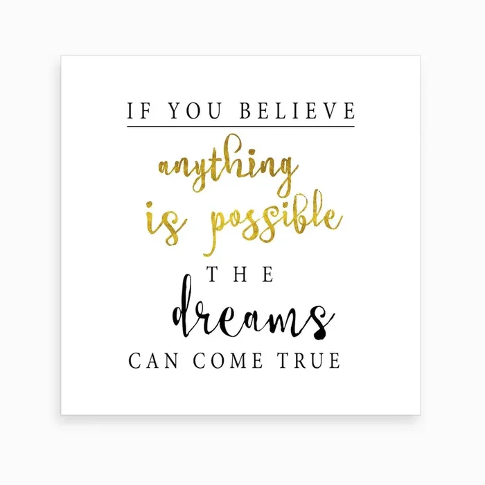 If You Believe Square Art Print by Off Studio