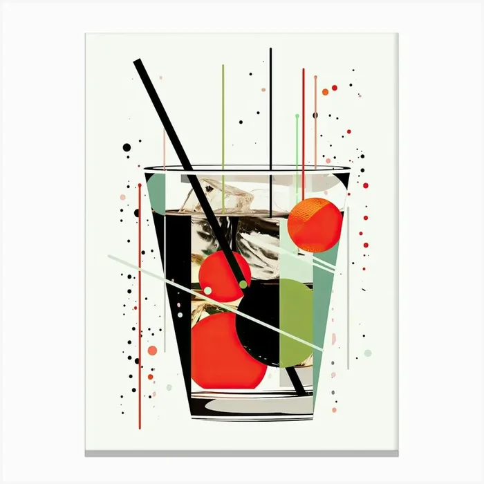 Illustration Zombie Floral Infusion Cocktail 3 Canvas Print by Artful Mixology