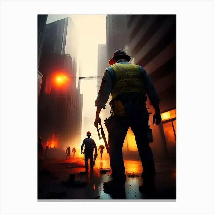 Image Of A City Canvas Print by Quantumchill