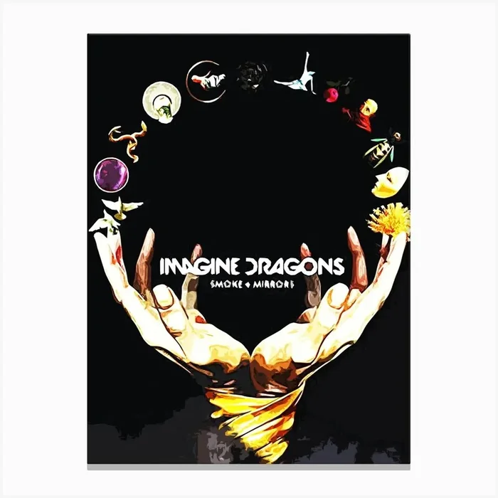 Imagine Dragons Smoke And Mirrors 1 Canvas Print by music soul