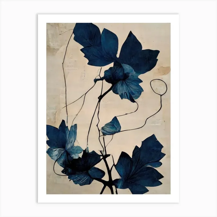 Indigo Flower Art Print by Treechild