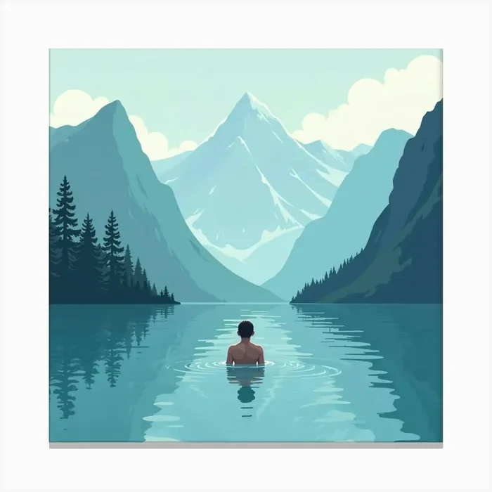 Into The Water Art Print (2) 1 Canvas Print by Hamza