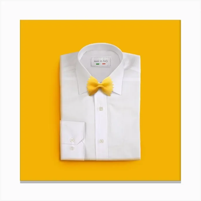 Italian Shirt Square Canvas Print by 360brain
