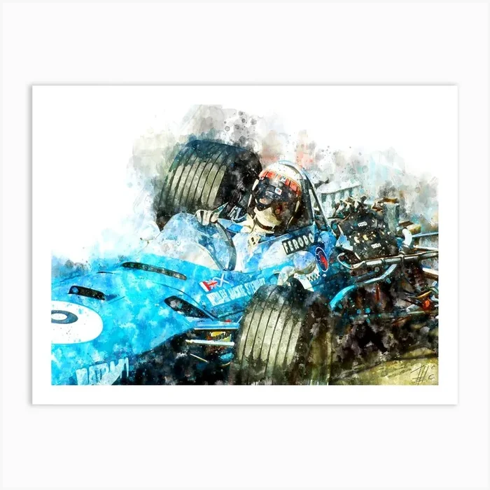 Jackie Stewart Matra Formula 1 Art Print by Theo’s Picture Factory