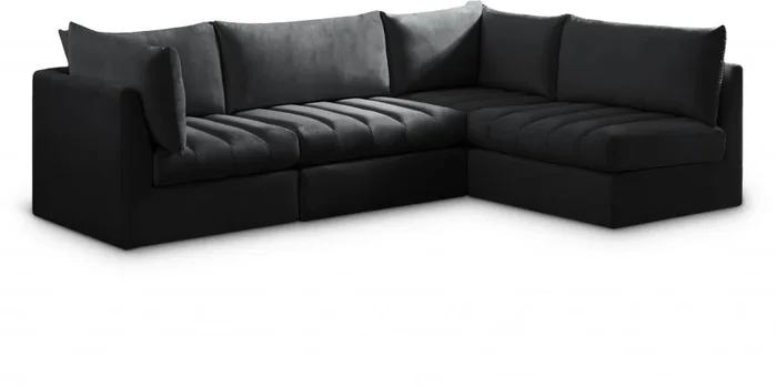 Jacob 103 ” Velvet Upholstered 4pc. Modular Sectional