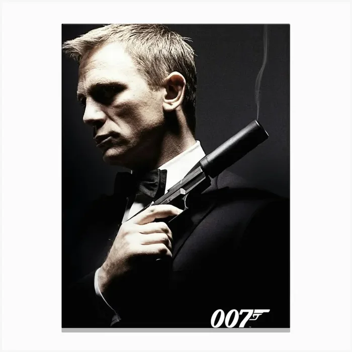 James Bond Canvas Print by Anwir