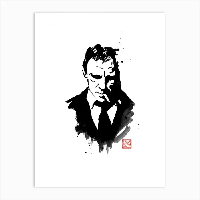 James Bond Daniel Craig Art Print by Pechane Sumie