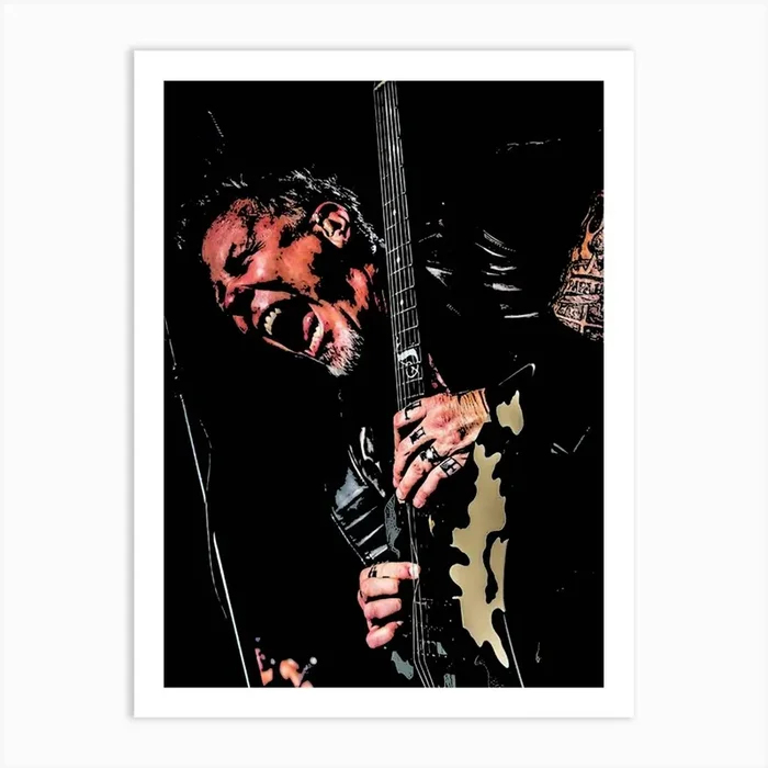 James Hetfield Metallichead band music 28 Art Print by music soul