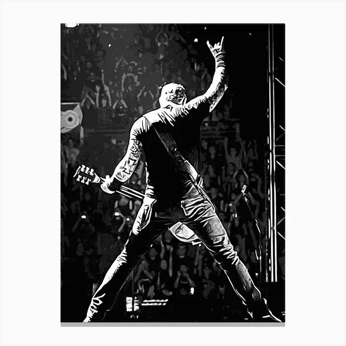 James Hetfield Metallichead band music 8 Canvas Print by music soul