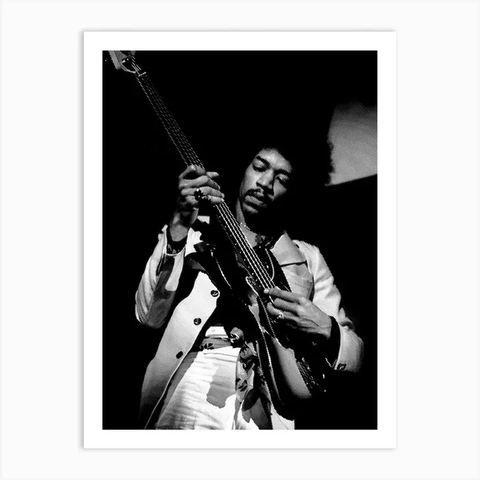Jimi Hendrix 3 Art PrintAB by Andika Bahtiar