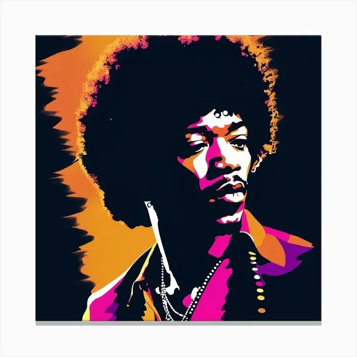 Jimi Hendrix Canvas Print by IslaNovella