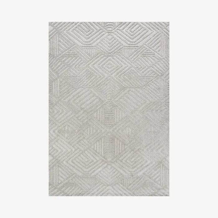 Jordan Art Deco Geometric Indoor/Outdoor Area Rug – Beige by JONATHAN Y