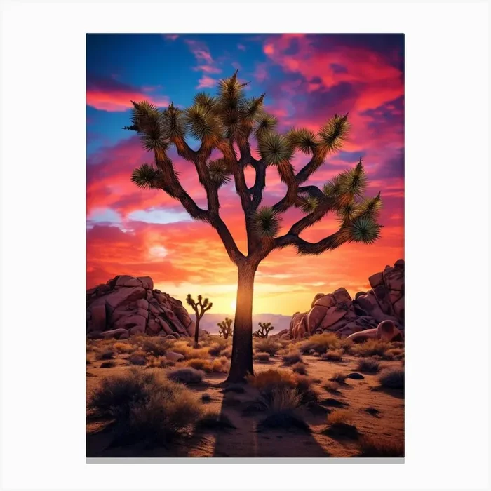 Joshua Tree In Nat Viga Style (1) Canvas PrintTP by TreeTopia Prints