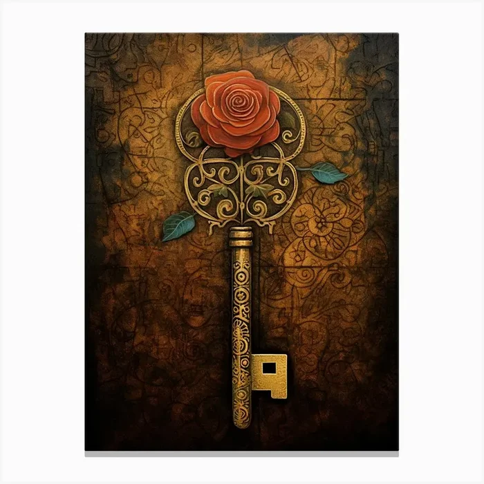 Key And Rose – The Dark Tower Series 1 Canvas Print by DBmedia