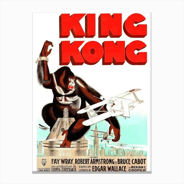 King Kong Movie Poster Canvas Print by Vintage Spirit