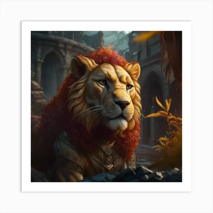 King Of The Jungle Art PrintW by Wisdom
