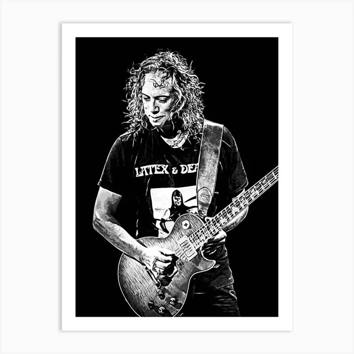 Kirk Hammett metallica band music 7 Art Print by music soul