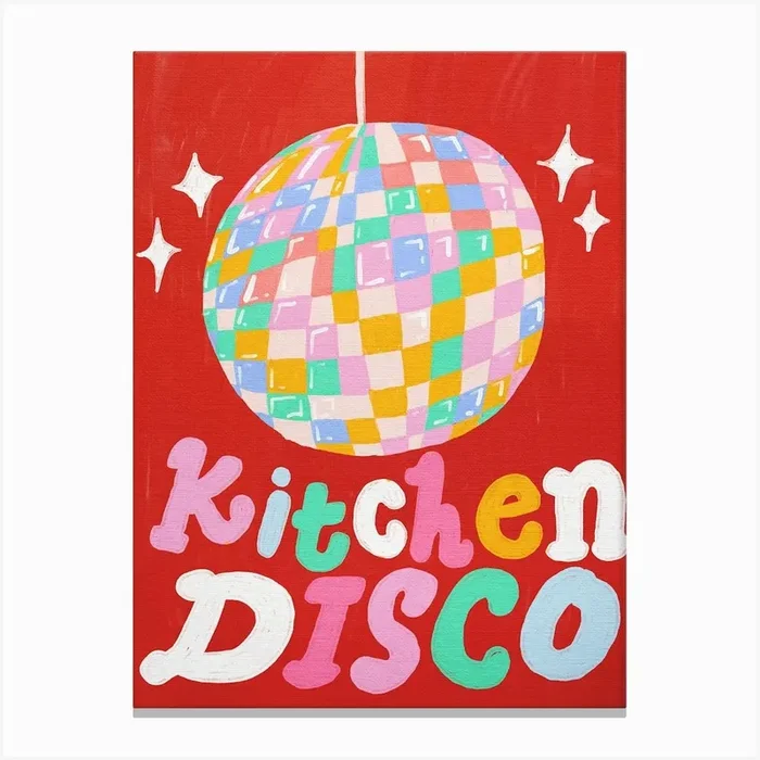 Kitchen Disco 2 Canvas Print by Kartika Paramita
