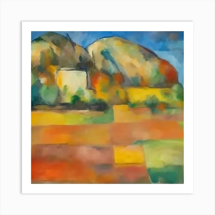 Landscape With Mountains Art Print by AleR2007