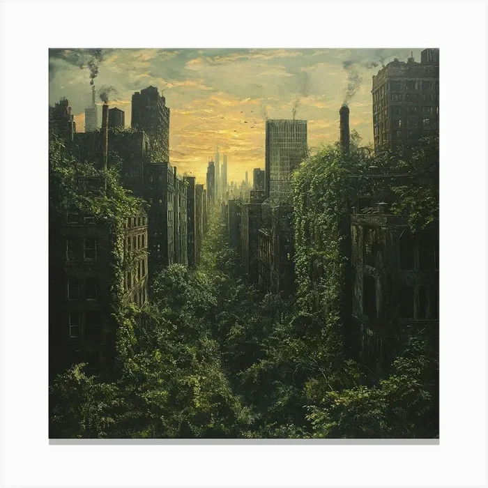 Last City Art Canvas PrintS by Saiful
