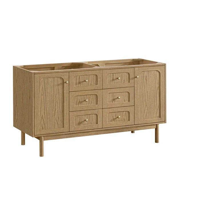 Laurent 60 ” Double Vanity, Light Natural Oak