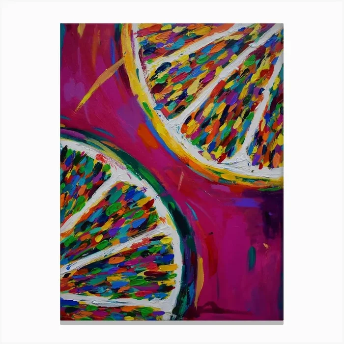 Lemon And Lime Slices Canvas Print by Dawn Underwood