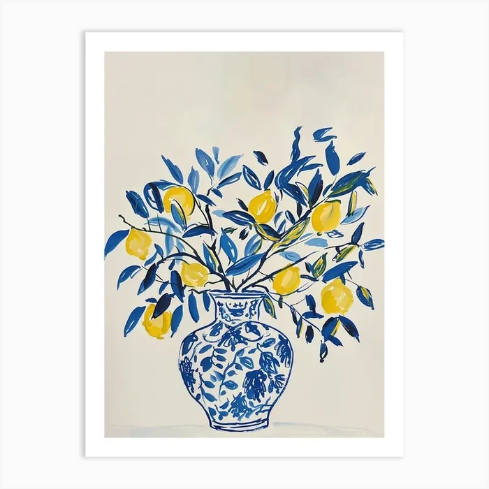 Lemons 2 Art Print by Lara’s Wonderland
