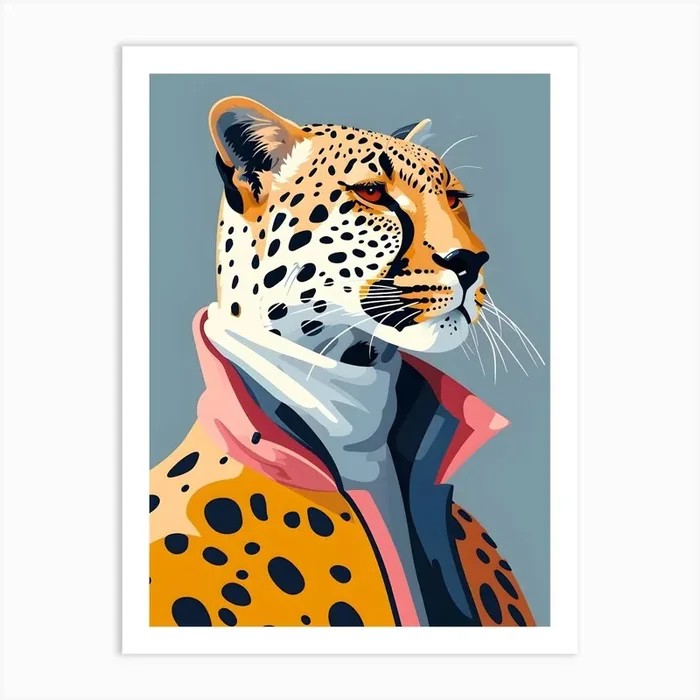 Leopard Painting 2 Art PrintA by ArtMart