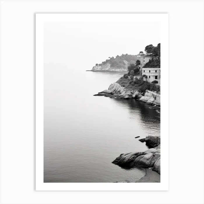 Lerici, Italy, Black And White Photography 2 Art Print by Monochrome Vistas