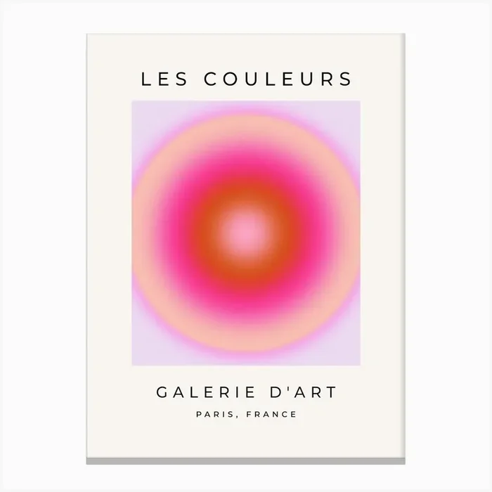 Les Couleurs | 06 – Lilac And Pink Gradient Aura Canvas PrintDR by Daily Regina Designs