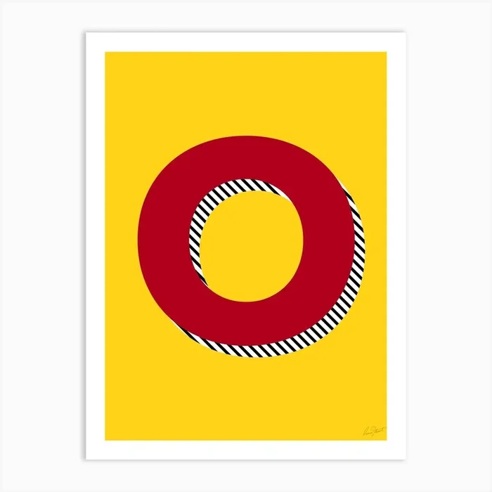 Letter O Art Print by Eleanor Stuart