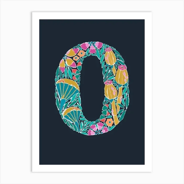 Letter O Art Print by Jessica Graham