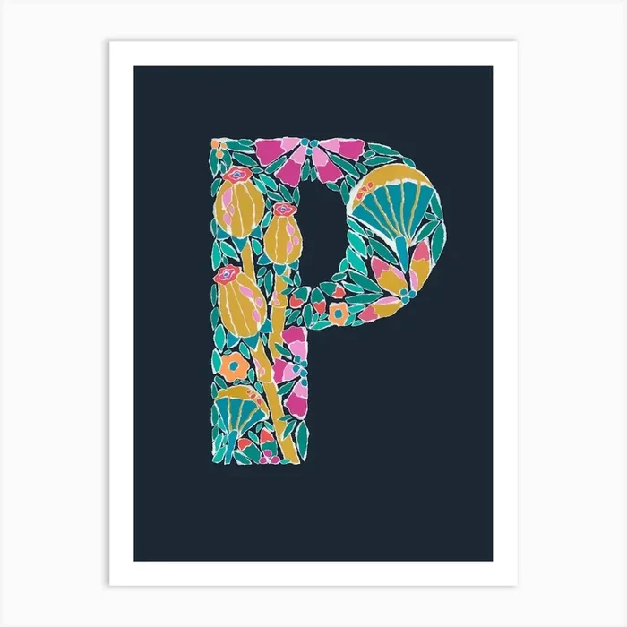 Letter P Art Print by Jessica Graham