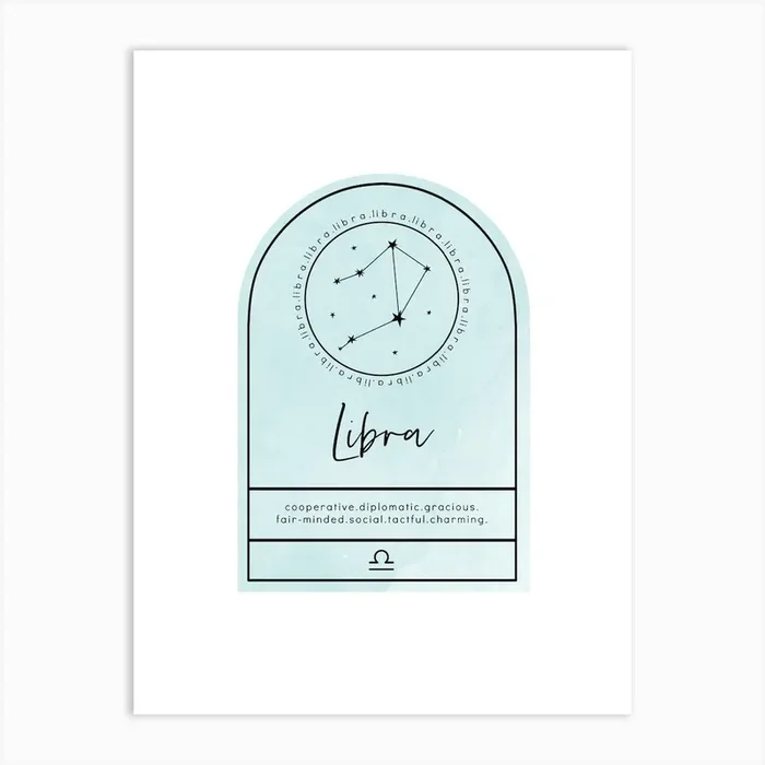 Libra Zodiac Sign 1 Art Print by Jande Summer