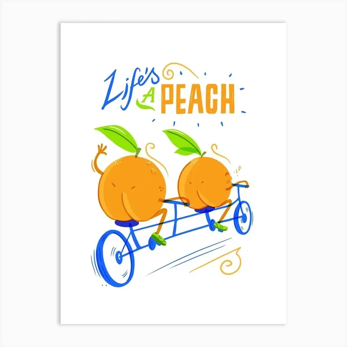 Lifes A Peach Art Print by Mark Harrison