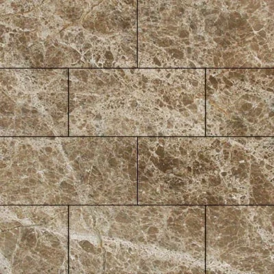 Light Emperador Polished Marble Tile 3 “X6 ” Subway