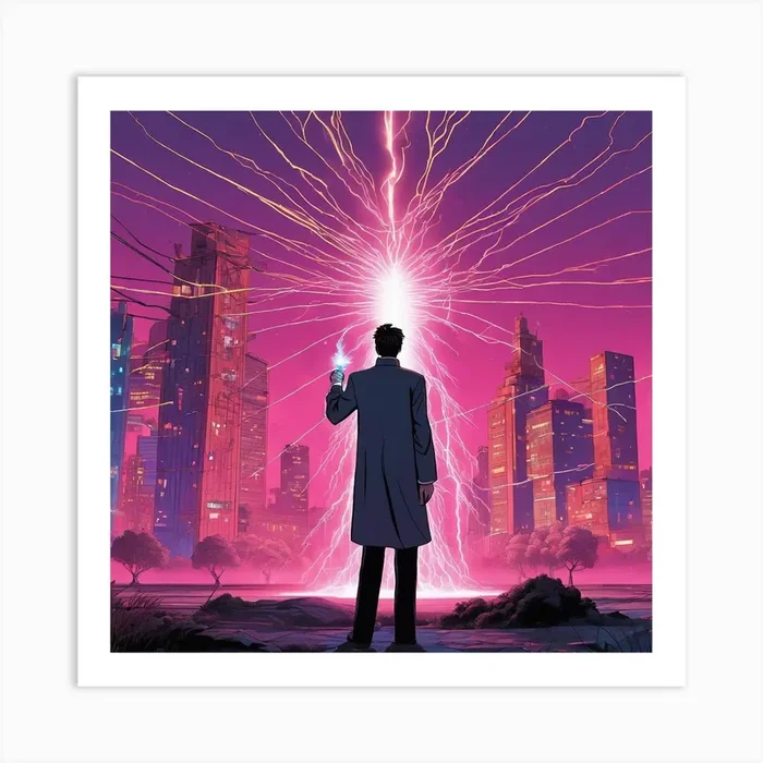 Lightning Bolt 1 Art Print by Cats for you