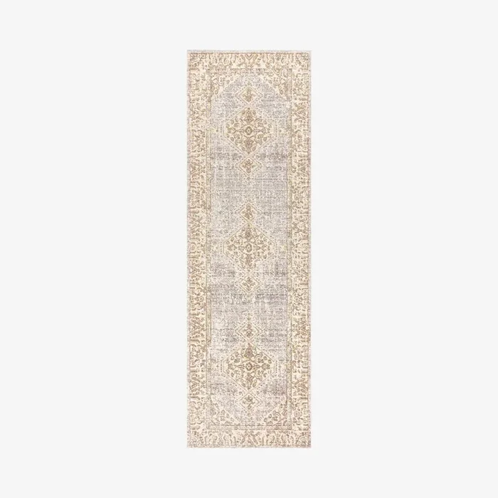 Lila Modern Tribal Medallion Runner Rug – Grey / Ivory by JONATHAN Y