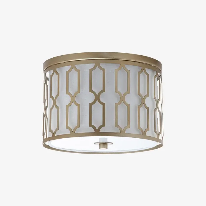 Link LED Flush Mount Lamp – Soft Gold – Metal by JONATHAN Y