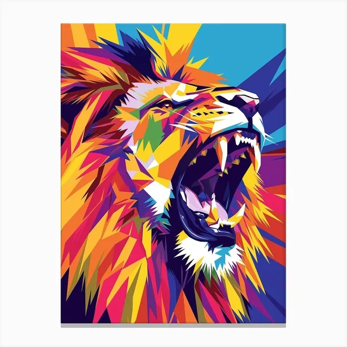 Lion Art Canvas Print by Genio Art