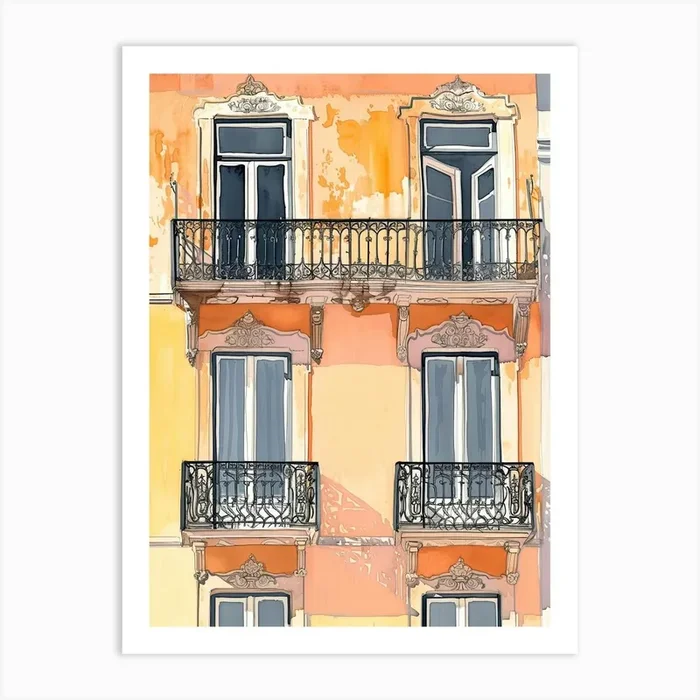 Lisbon Europe Travel Architecture 3 Art Print by Urban Vistas