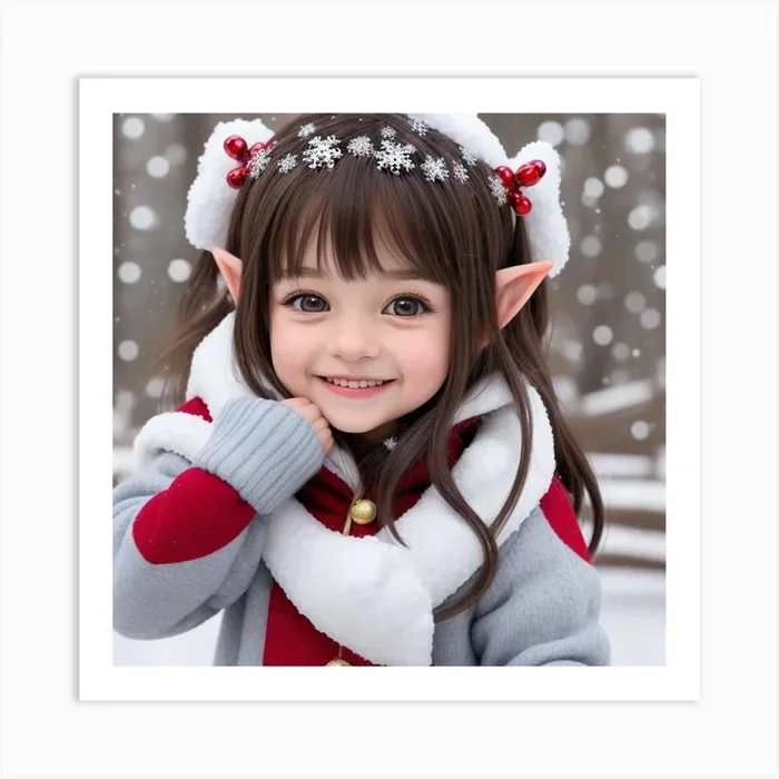 Little Elf Arielle Art PrintL by LuciaGeorge