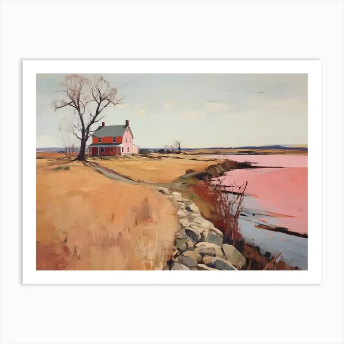 Long Island Landscape – expressionism 1 Art Print by DBmedia
