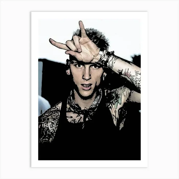 machine gun kelly Art Print by music soul
